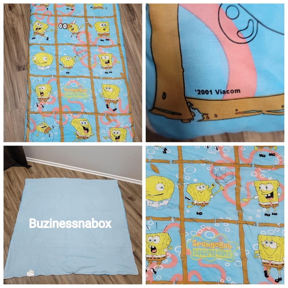 Vtg 2001 Viacom Spongebob Sleeping Bag